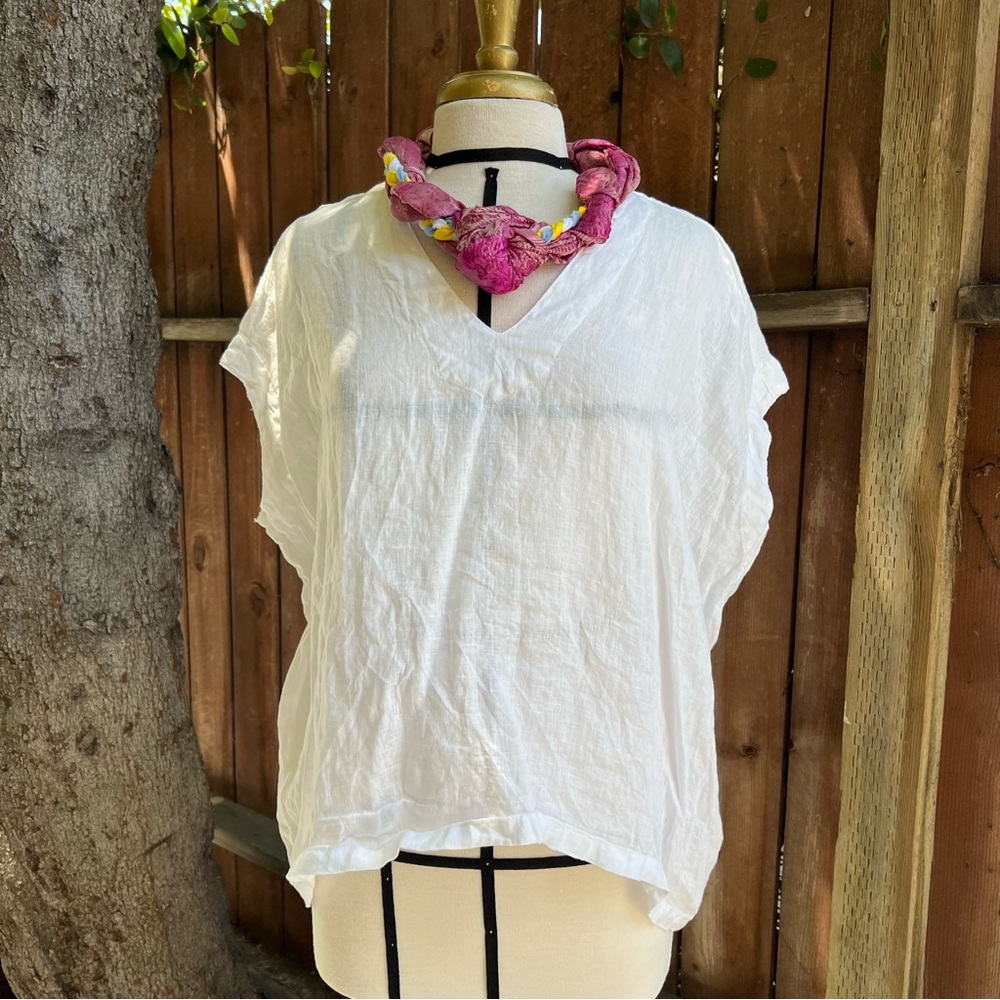 NWT CP Shades White Linen Sam Top